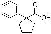 CAS # 77-55-4, 1-Phenylcyclopentanecarboxylic acid