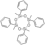 structure of CAS# 77-63-4, 1,3,5,7-Tetramethyltetraphenylcyclotetrasiloxane