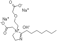 CAS # 7702-01-4, Disodium capryloamphodiacetate, 1-[2-(Carboxymethoxy)ethyl]-1-(carboxymethyl)-2-heptyl-4,5-dihydro-1H-imidazolium hydroxide disodium salt, Mackam 2CY75, Miranol J 2M