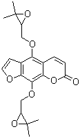 CAS # 77063-74-2, Sen-byakangelicol, 4,9-Bis[(3,3-dimethyloxiranyl)methoxy]-7H-furo[3,2-g][1]benzopyran-7-one