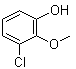 3-氯-2-甲氧基苯酚分子结构 (CAS 77102-92-2)