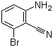 2-氨基-6-溴苯腈分子结构 (CAS 77326-62-6)