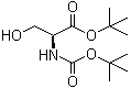 structure of CAS# 7738-22-9, N-叔丁氧羰基丝氨酸叔丁酯