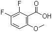 2,3-二氟-6-甲氧基苯甲酸分子结构 (CAS 773873-26-0)