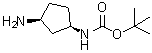 ((1R,3S)-3-氨基环戊基)氨基甲酸叔丁酯分子结构 (CAS 774212-81-6)