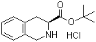 structure of CAS# 77497-74-6, (S)-1,2,3,4-Tetrahydro-3-isoquinolinecarboxylic acid tert-butyl ester hydrochloride