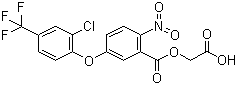 CAS 登录号：77501-60-1, 乙羧氟草醚, 5-(2-氯-4-三氟甲基苯氧基)-2-硝基苯甲酸羧甲酯