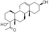 CAS 登录号：77522-86-2, (3beta)-3,17a-二羟基-D-高孕甾-5-烯-20-酮