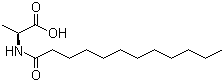 N-十二碳酰基-L-丙氨酸分子结构 (CAS 775242-37-0)