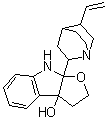 CAS # 77549-88-3, Alkaloid C, from Cinchona ledgeriana, 8a-(5-ethenyl-1-azabicyclo[2.2.2]oct-2-yl)-2,3,8,8a-tetrahydro-3aH-Furo[2,3-b]indol-3a-ol