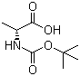 structure of CAS# 7764-95-6, BOC-D-Alanine