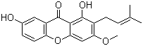 structure of CAS# 77741-58-3, 1,7-Dihydroxy-3-methoxy-2-prenylxanthone