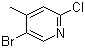 5-溴-2-氯-4-甲基吡啶分子结构 (CAS 778611-64-6)