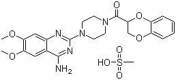 甲磺酸多沙唑嗪分子结构 (CAS 77883-43-3)
