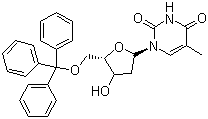 structure of CAS# 7791-71-1, 5'-O-Tritylthymidine