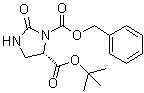 (5S)-2-氧代-1,5-咪唑烷二甲酸 5-叔丁基 1-苄基酯分子结构 (CAS 77999-24-7)