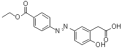 5-[2-[4-(乙氧羰基)苯基]偶氮]-2-羟基苯乙酸分子结构 (CAS 78028-01-0)