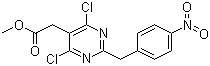 2-对硝基苯甲基-4,6-二氯-5-嘧啶乙酸甲酯分子结构 (CAS 780763-92-0)