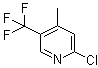 structure of CAS# 780802-36-0, 2-氯-4-甲基-5-(三氟甲基)吡啶