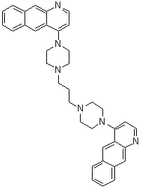 4,4'-(1,3-丙烷二基二-4,1-哌嗪二基)二[苯并[g]喹啉]分子结构 (CAS 78093-88-6)