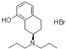 (7R)-7-(二丙基氨基)-5,6,7,8-四氢-1-萘酚氢溴酸盐分子结构 (CAS 78095-19-9)
