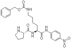 CAS 登录号：78117-38-1, L-脯氨酰-N-(4-硝基苯基)-N6-[苄氧羰基]-L-赖氨酰胺