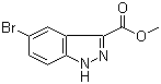 structure of CAS# 78155-74-5, 5-溴-1H-吲唑-3-羧酸甲酯