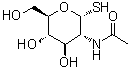 2-(乙酰氨基)-2-脱氧-1-硫代-alpha-D-吡喃葡萄糖分子结构 (CAS 781581-10-0)