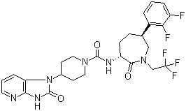 Telcagepant分子结构 (CAS 781649-09-0)
