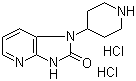 structure of CAS# 781649-84-1, 1,3-Dihydro-1-(4-piperidinyl)-2H-imidazo[4,5-b]pyridin-2-one hydrochloride
