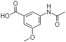 3-甲氧基-5-乙酰基氨基苯甲酸分子结构 (CAS 78238-03-6)