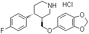 CAS # 78246-49-8, Paroxetine hydrochloride, (3S-trans)-3-[(1,3-Benzodioxol-5-yloxy)methyl]-4-(4-fluorophenyl)piperidine hydrochloride