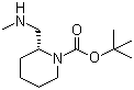 (2R)-2-[(甲基氨基)甲基]-1-哌啶甲酸叔丁酯分子结构 (CAS 783325-29-1)