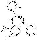 structure of CAS# 783348-36-7, N-(6-氯-7-甲氧基-9H-吡啶并[3,4-b]吲哚-8-基)-2-甲基-3-吡啶甲酰胺