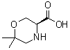 (3S)-6,6-二甲基-3-吗啉羧酸分子结构 (CAS 783349-44-0)