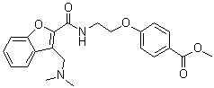 CAS # 783356-68-3, 4-[2-[[[3-[(Dimethylamino)methyl]-2-benzofuranyl]carbonyl]amino]ethoxy]benzoic acid methyl ester