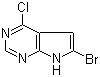 6-溴-4-氯-7H-吡咯并[2,3-d]嘧啶分子结构 (CAS 784150-41-0)