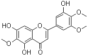 CAS # 78417-26-2, 5,7,3'-Trihydroxy-6,4',5'-trimethoxyflavone, 5,7-Dihydroxy-2-(3-hydroxy-4,5-dimethoxyphenyl)-6-methoxy-4H-chromen-4-one