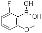 structure of CAS# 78495-63-3, 2-Fluoro-6-methoxyphenylboronic acid