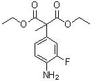 CAS 登录号：78543-08-5, 2-(4-氨基-3-氟苯基)-2-甲基丙二酸二乙酯