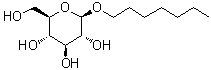 庚基 beta-D-吡喃葡萄糖苷分子结构 (CAS 78617-12-6)