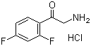 2-氨基-1-(2,4-二氟苯基)乙酮盐酸盐分子结构 (CAS 786719-60-6)