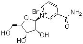 structure of CAS# 78687-39-5, 3-(Aminocarbonyl)-1-beta-D-ribofuranosylpyridinium bromide