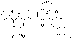 L-脯氨酰-L-谷氨酰胺酰-L-苯丙氨酰-L-酪氨酸分子结构 (CAS 787539-66-6)