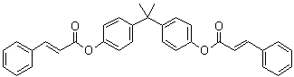 (1-甲基乙亚基)二-4,1-亚苯基二((2E,2'E)-3-苯基-2-丙烯酸酯)分子结构 (CAS 787583-27-1)