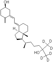 25-二羟基维生素 D3-d<sub>6</sub>分子结构 (CAS 78782-98-6)