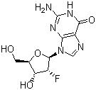 structure of CAS# 78842-13-4, 2'-Deoxy-2'-fluoroguanosine