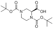 (S)-1,4-双(叔-丁氧羰基)哌嗪-2-羧酸分子结构 (CAS 788799-69-9)