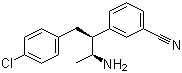 rel-3-[(1R,2R)-2-氨基-1-[(4-氯苯基)甲基]丙基]苄腈分子结构 (CAS 789490-07-9)