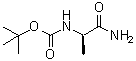 N-(叔丁氧羰基)-D-丙氨酰胺分子结构 (CAS 78981-25-6)